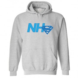 National Health Service Superhero Inspired Positive Classic Unisex Kids and Adults Pullover Hoodie							 									 									